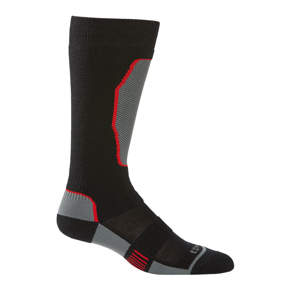Kombi The Brave Adult Sock - Black-Charcoal-Red