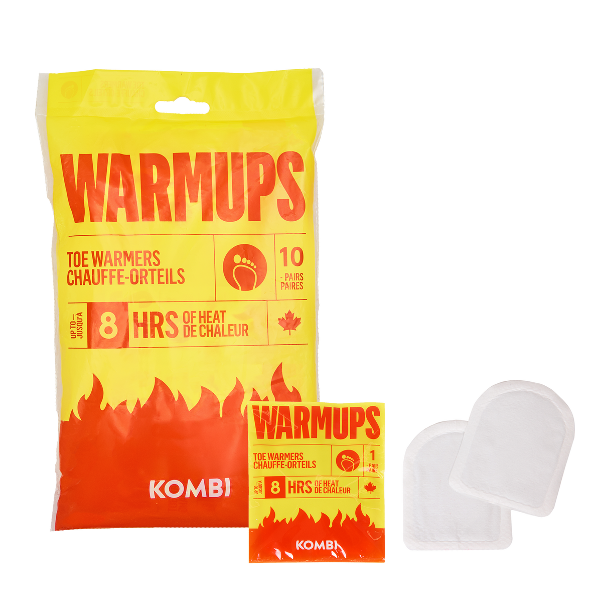 Kombi Kombi Toe Warmers 10 Pairs/Pack - Standard