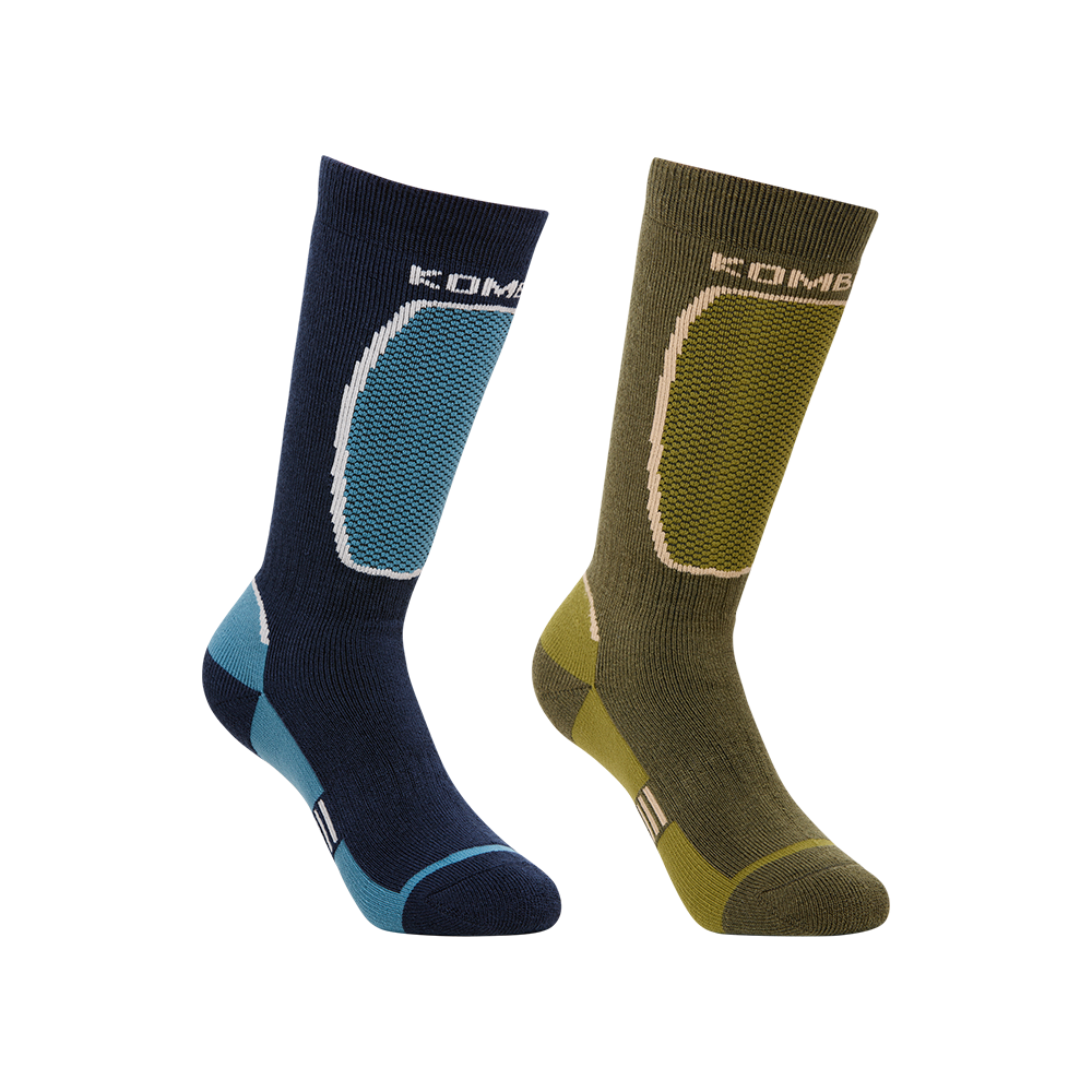 Kombi The Brave Twin Pack Junior Sock - Mallard Blue