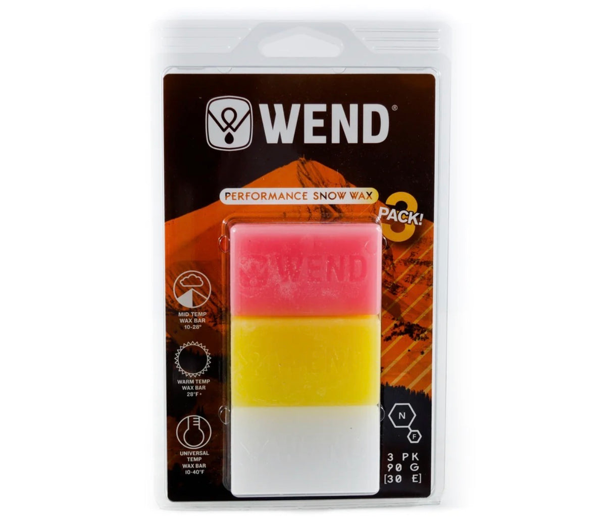 Wend Performance Snow Wax 3 Pack - Mid, Warm, Universal