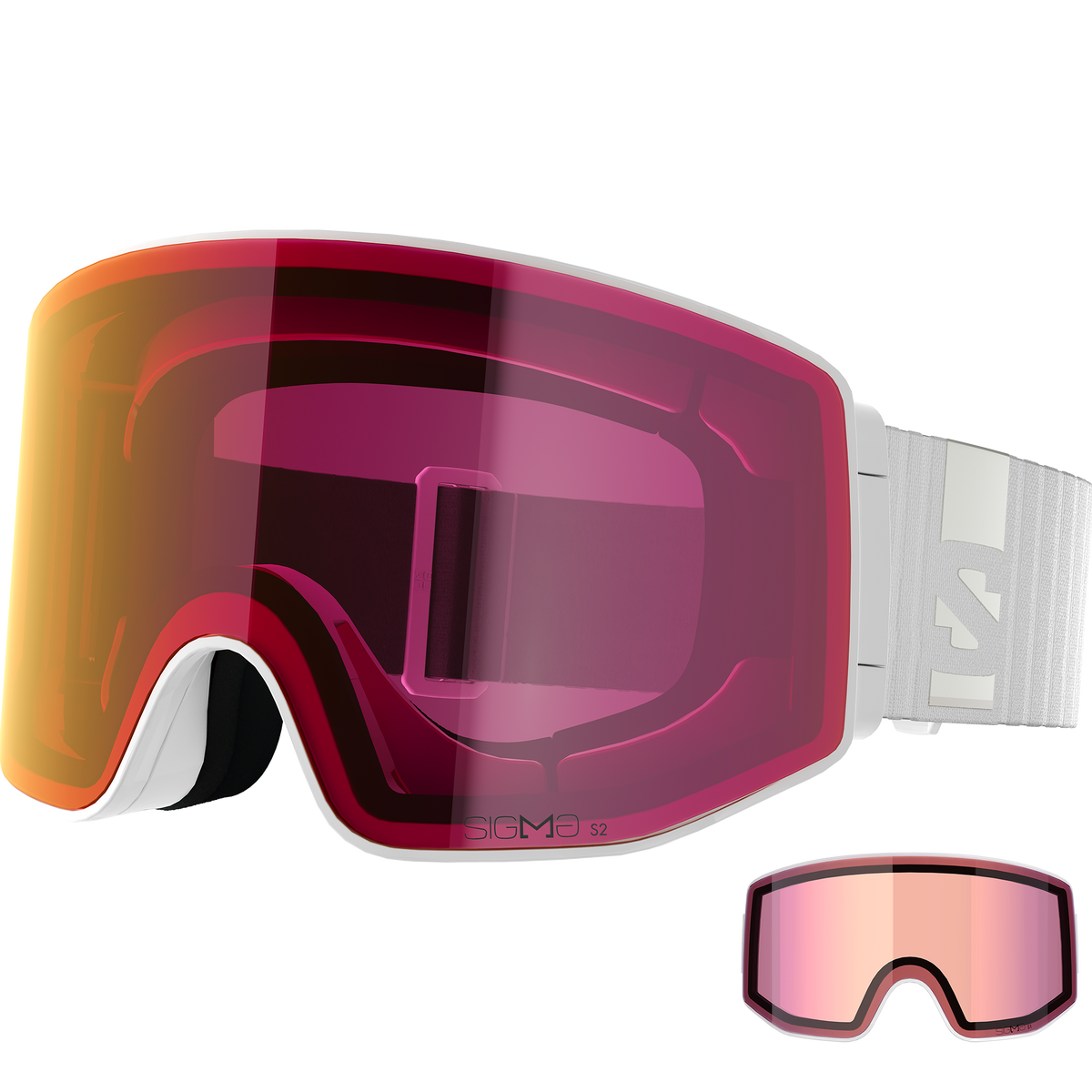 Salomon SENTRY PRIME SIGMA WHITE/PR Goggles