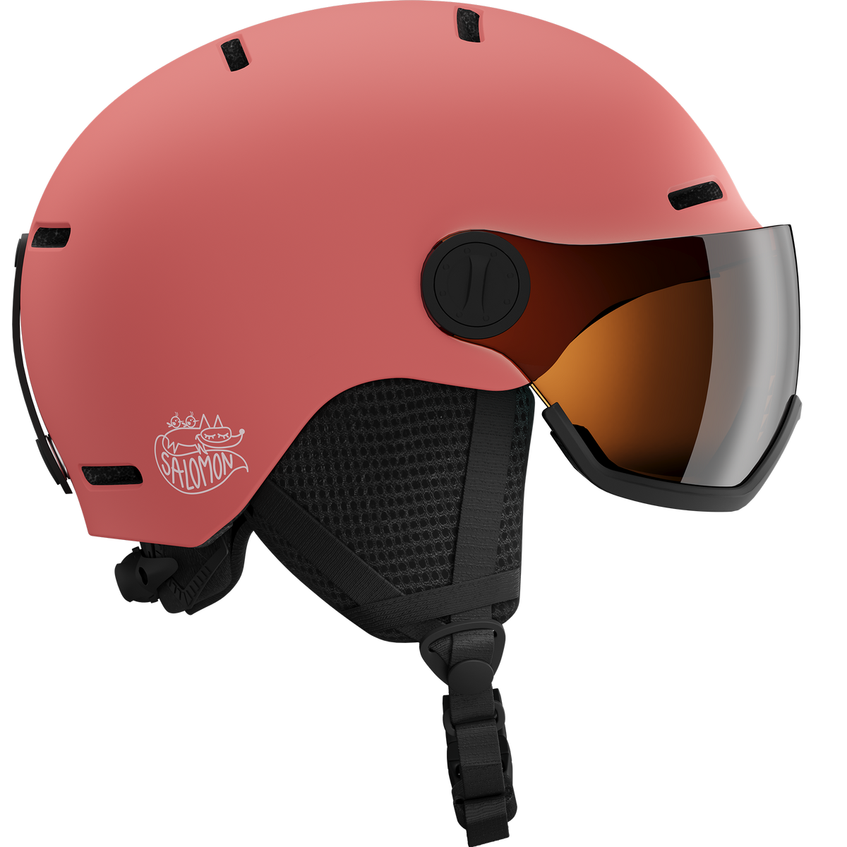 Salomon Orka Visor Junior Helmet - Sun Kissed Coral