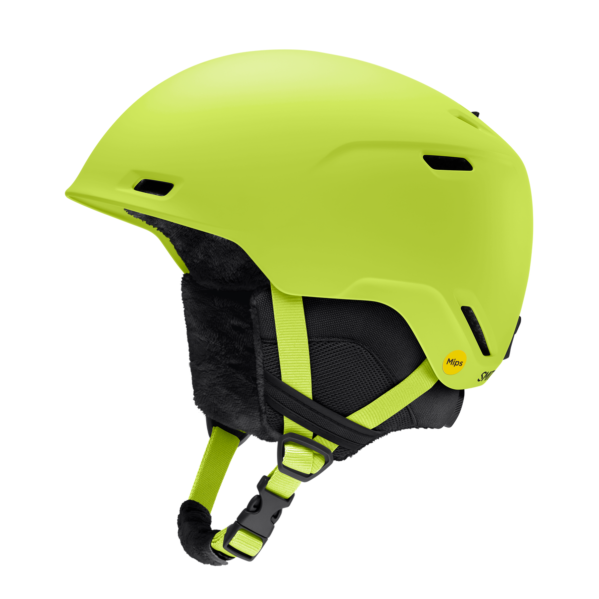 Smith Cache Jr Mips helmet in Matte Electric Lime